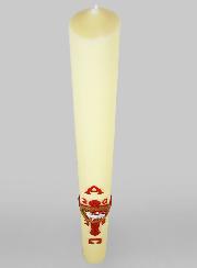 Cierge Pascal Croix Agneau & Blason - 88cm