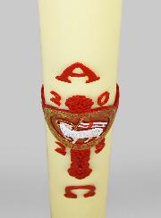 Cierge Pascal Croix Agneau & Blason - 88cm