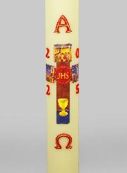 Cierge Pascal Croix Icône du Christ - 88cm