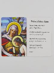 Carte de Prière à Sainte Anne
