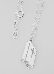 Collier Religieux Pendentif Bible - Argent 925/1000