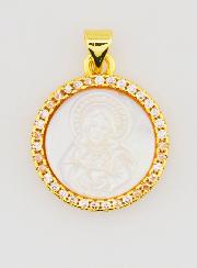 Pendentif en Nacre Sacré Coeur de Jésus - 22mm
