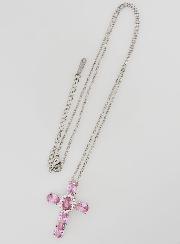 Collier Religieux en Laiton - Croix Rose