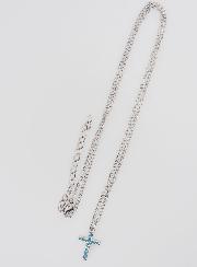 Collier Religieux en Inox - Croix Bleue