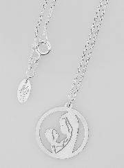 Collier Religieux Vierge à l'Enfant en Argent 20mm