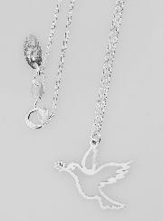 Collier Religieux Colombe Contour - Argent 925/1000