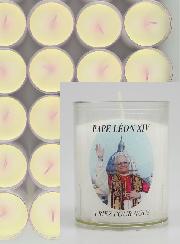 Lot de 48 Bougies Veilleuses Pape Léon XIV