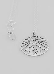 Médaille + Chaîne en Argent - Sainte Famille 20mm