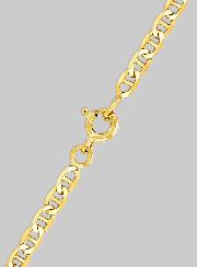 Chaîne en Or 9k 45cm - Maille Marine Battue 1,5mm