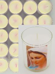 Lot de 48 Bougies Veilleuses ND de Medjugorje