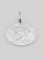 Médaille de Saint Christophe en Argent Massif - 18mm