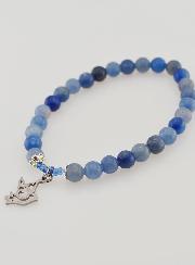Bracelet de Confirmation en Pierres d'Aventurine Bleue & Esprit Saint