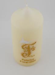 Bougie Souvenir de Confirmation Esprit Saint - Or