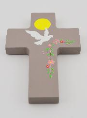 Croix Souvenir de Confirmation en Bois - Saint Esprit