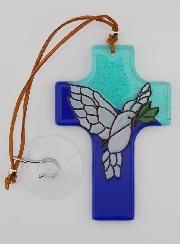 Croix Souvenir de Confirmation en Verre - Esprit Saint