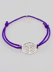 Bracelet Argent et Corde - Croix de Camargue