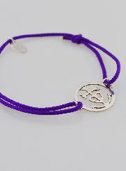 Bracelet Argent et Corde - Croix de Camargue