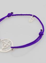 Bracelet Argent et Corde - Croix de Camargue