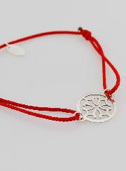 Bracelet Argent et Corde - Croix Occitane