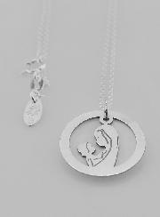 Collier Vierge à l'Enfant - Argent & Nacre