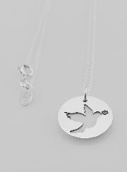 Collier Religieux Colombe - Argent & Nacre