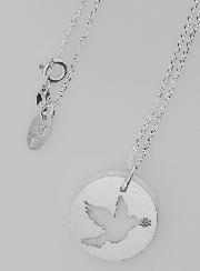 Collier Religieux Colombe - Argent & Nacre