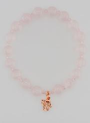 Bracelet en Quartz Rose 8mm & Ange Strass