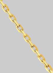 Chaîne 50cm Maille Forçat 1,6mm - Plaqué Or