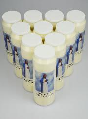 Lot de 10 Bougies de Neuvaine Notre Dame de Kibeho