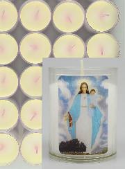 Lot de 24 Bougies Veilleuses ND de Garabandal