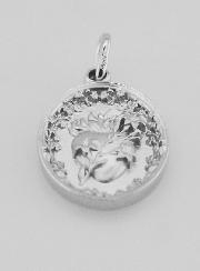 Médaille Argent Coeur Sacré de Saint Joseph - 19mm