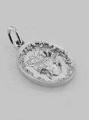 Médaille Argent Coeur Sacré de Saint Joseph - 19mm