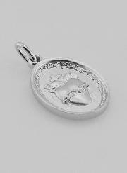 Médaille Argent Sacré Coeur de Jésus - 19mm