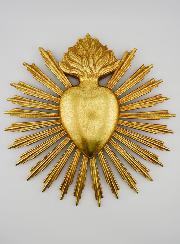 Ex Voto Mural Coeur Rayonnant - 25cm