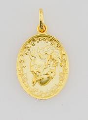 Médaille Plaqué Or Coeur Sacré de Saint Joseph - 19mm