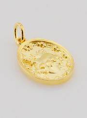 Médaille Plaqué Or Coeur Sacré de Marie - 19mm