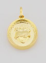 Médaille Plaqué Or Sacré Coeur de Jésus - 19mm