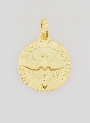 Médaille Plaqué Or Saint Esprit & Hymne - 18mm