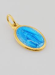 Médaille Miraculeuse Email Bleu - 17mm