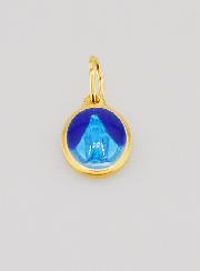 Médaille Miraculeuse Email Bleu - 10mm
