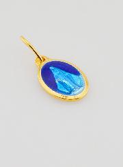 Médaille Miraculeuse Email Bleu - 10mm
