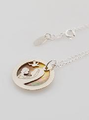 Collier Vierge à l'Enfant & Colombe - Argent & Nacre