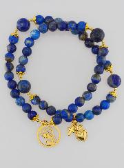 Bracelet Chapelet en Lapis Lazuli - Vierge Marie & Ex Voto
