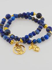 Bracelet Chapelet en Lapis Lazuli - Vierge Marie & Ex Voto