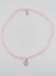 Chapelet en Quartz Rose - Vierge Marie & Ste Trinité