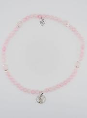 Bracelet Chapelet en Quartz Rose - Vierge Marie & Ste Trinité