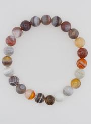 Bracelet en Pierre Naturelle d’Agate du Botswana - 8 mm