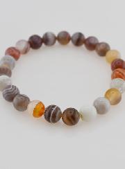 Bracelet en Pierre Naturelle d’Agate du Botswana - 8 mm
