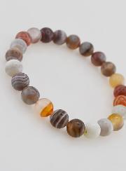 Bracelet en Pierre Naturelle d’Agate du Botswana - 8 mm