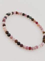 Bracelet en Pierre Naturelle de Tourmaline Multicolore - 4mm